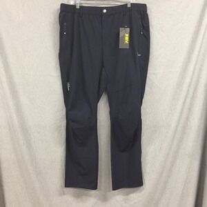 Outdoor Sports Mens 3XL Hiking Pants Black Nylon Spandex Zipper Pockets‎ NWT